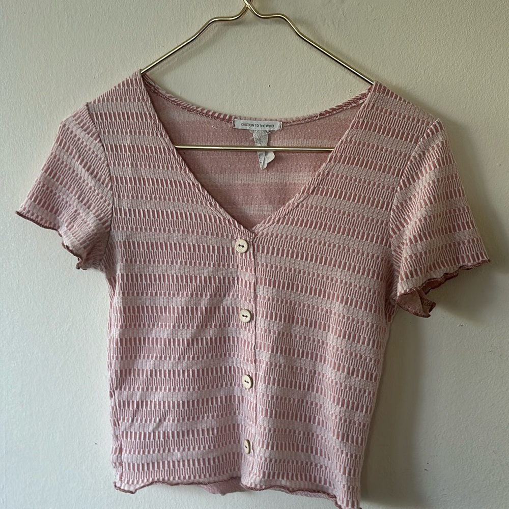 Caution to the Wind V-neck Crop Top